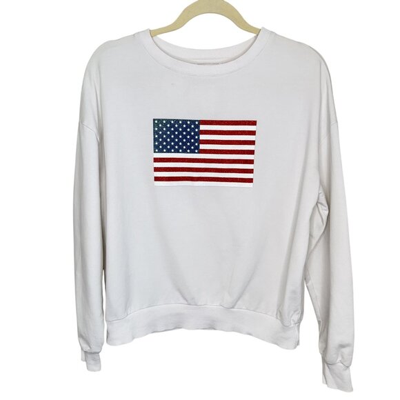 Beach Riot American Flag Sweatshirt, S - Picture 1 of 9